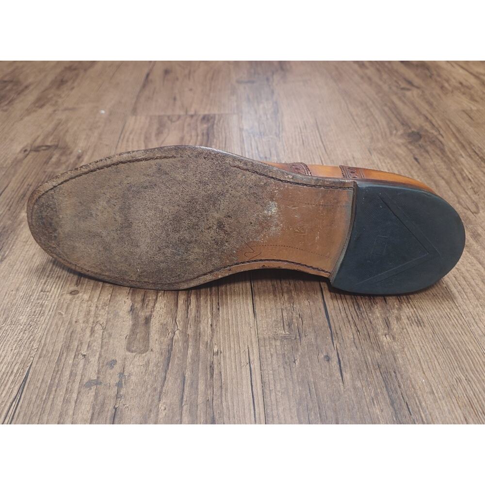 Allen Edmonds Strand 13D Light Brown Patina Burnished Oxford Dress Shoes - Picture 12 of 12